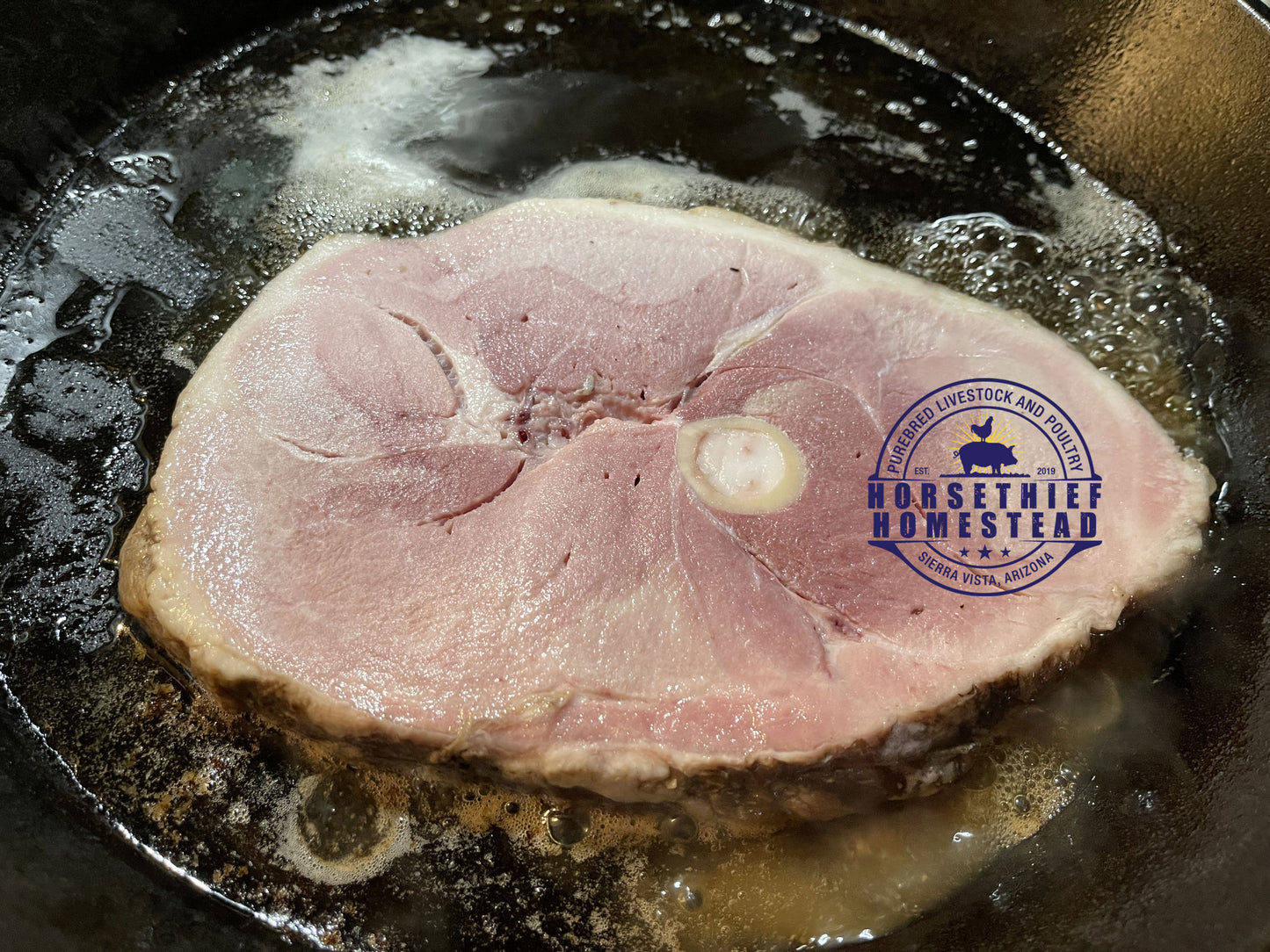 Pork - Ham Steaks, Mesquite Smoked